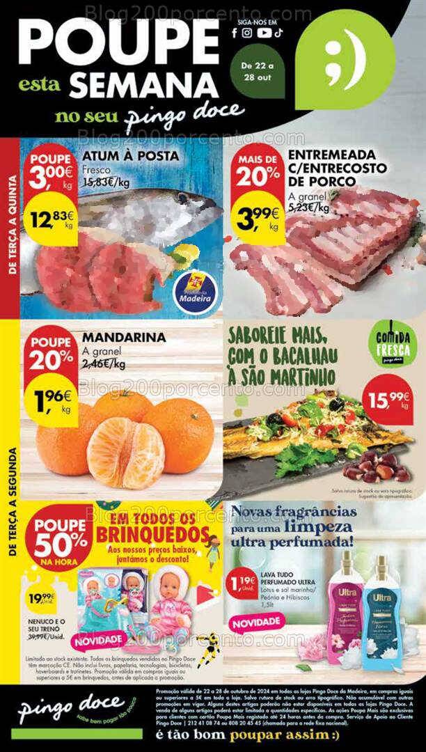 Antevisão Folheto PINGO DOCE Madeira Promoções de 22 a 28 outubro