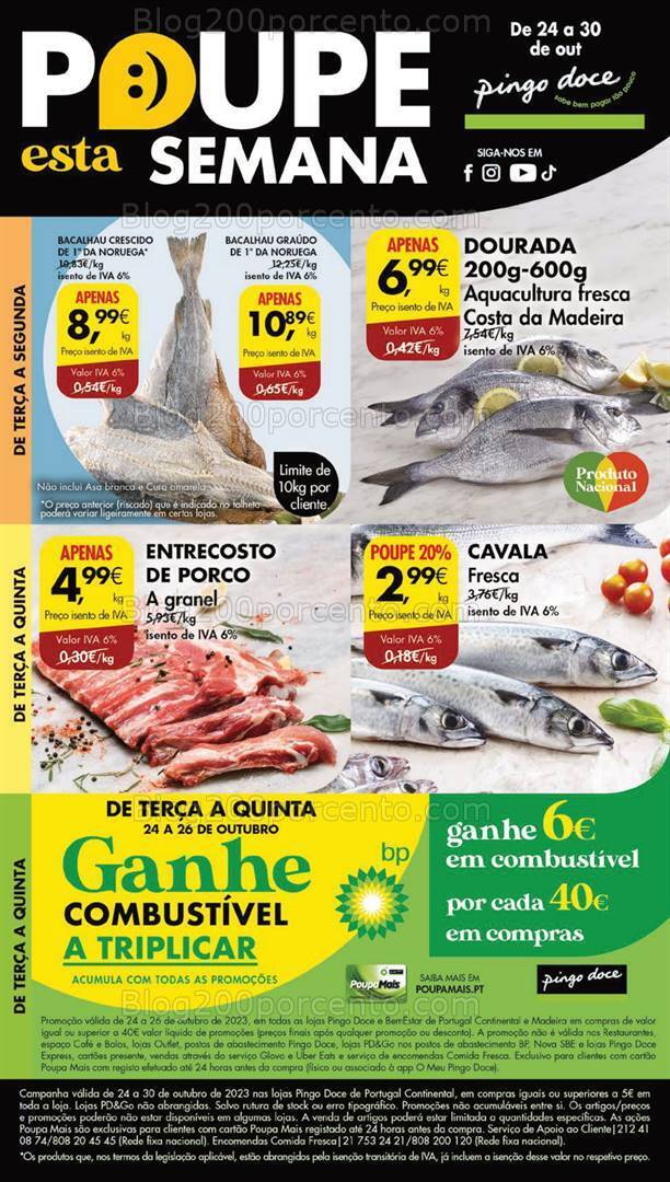 Antevisão Folheto PINGO DOCE lojas Grandes Promoções de 24 a 30 outubro