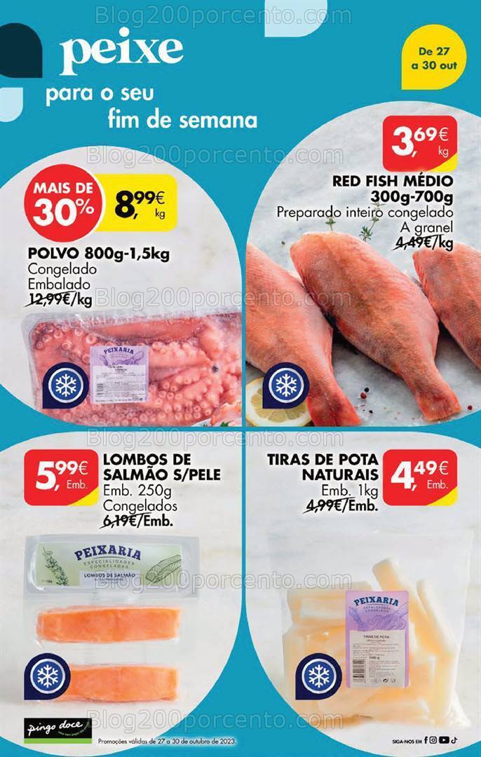 Antevisão Folheto PINGO DOCE Promoções Fim de Semana - 27 outubro a 1 novembro