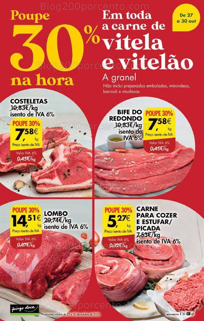 Antevisão Folheto PINGO DOCE Promoções Fim de Semana - 27 outubro a 1 novembro