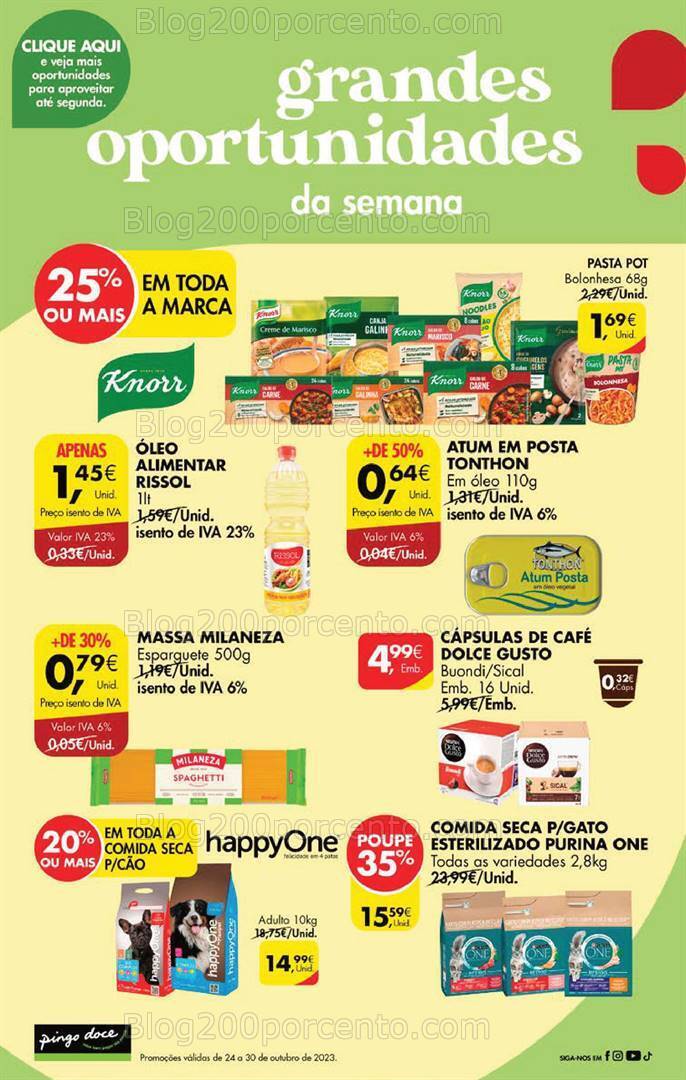 Antevisão Folheto PINGO DOCE Promoções Fim de Semana - 27 outubro a 1 novembro
