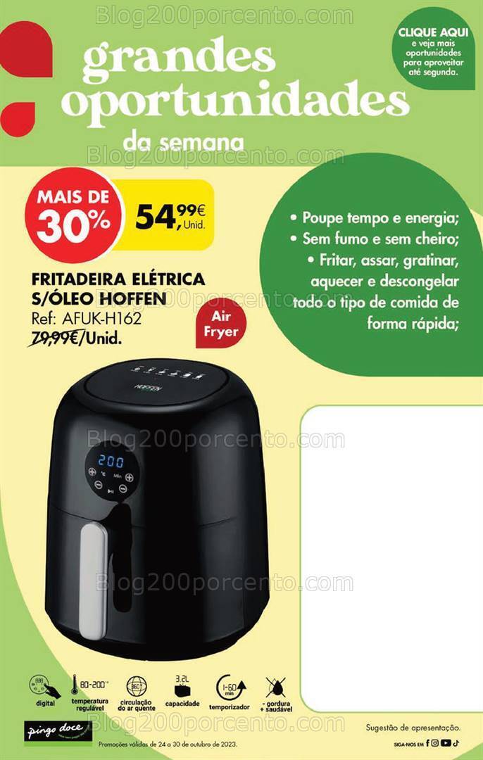 Antevisão Folheto PINGO DOCE Promoções Fim de Semana - 27 outubro a 1 novembro