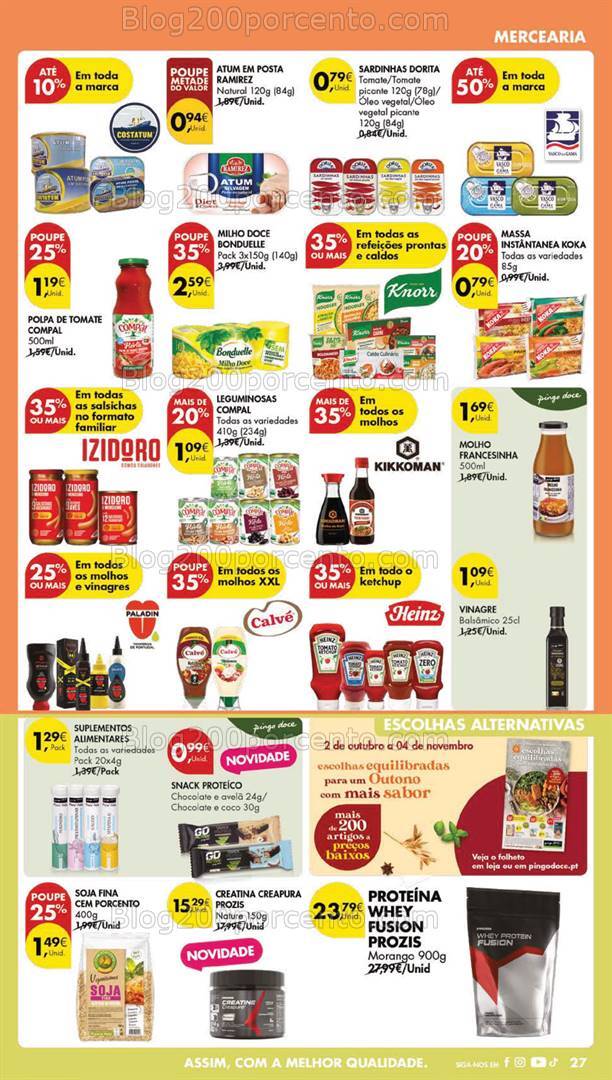 Antevisão Folheto PINGO DOCE Lojas Grandes Promoções de 29 outubro a 4 novembro