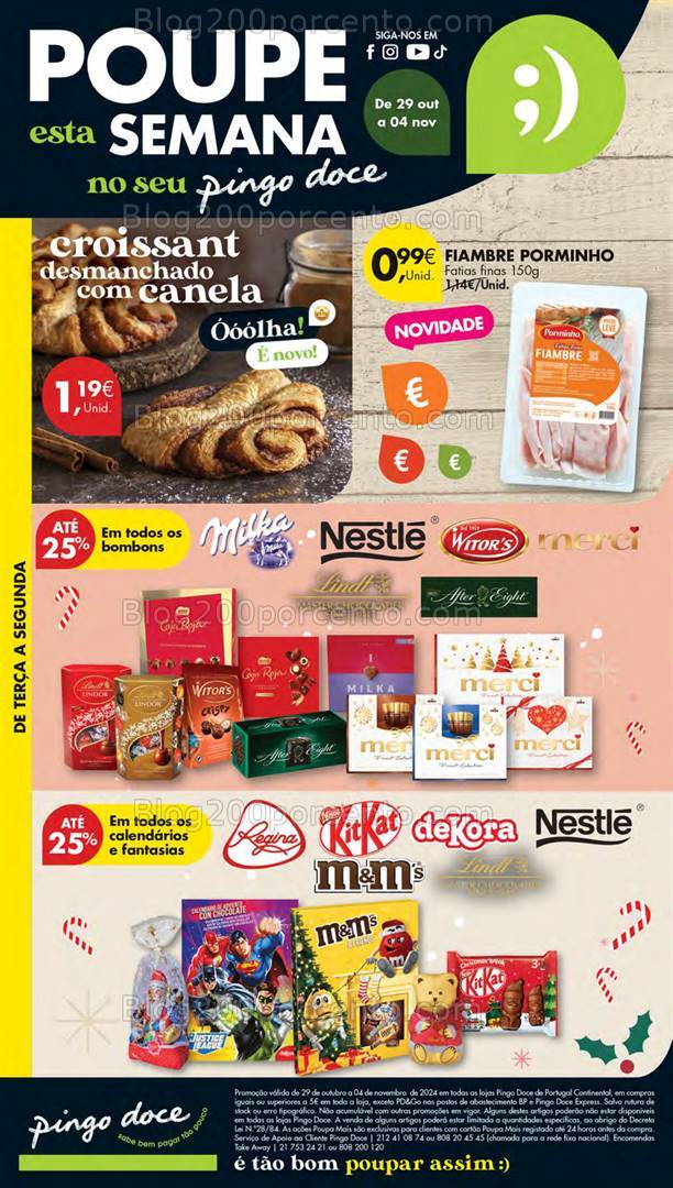 Antevisão Folheto PINGO DOCE Lojas Pequenas Promoções de 29 outubro a 4 novembro