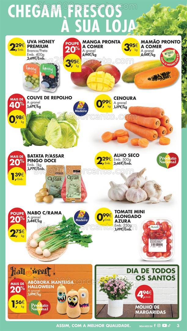Antevisão Folheto PINGO DOCE Madeira Promoções de 29 outubro a 4 novembro