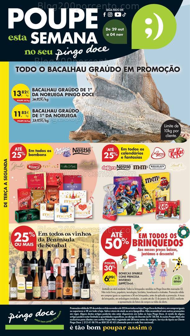 Antevisão Folheto PINGO DOCE Madeira Promoções de 29 outubro a 4 novembro