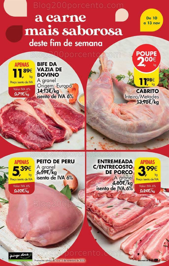 Antevisão Folheto PINGO DOCE Promoções Fim de Semana - 10 a 13 novembro