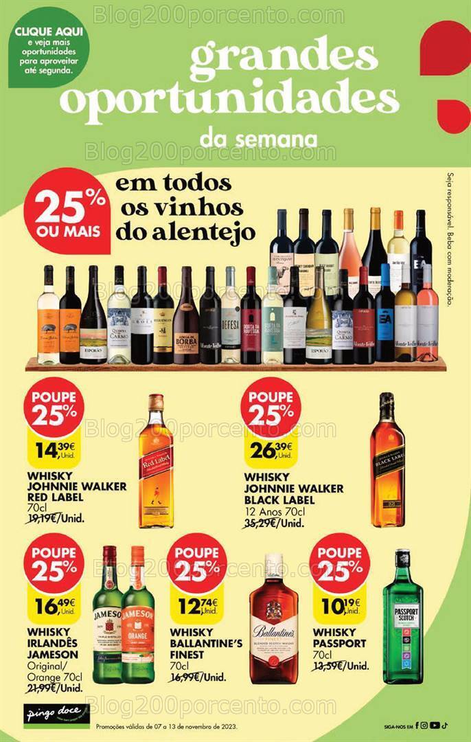 Antevisão Folheto PINGO DOCE Promoções Fim de Semana - 10 a 13 novembro