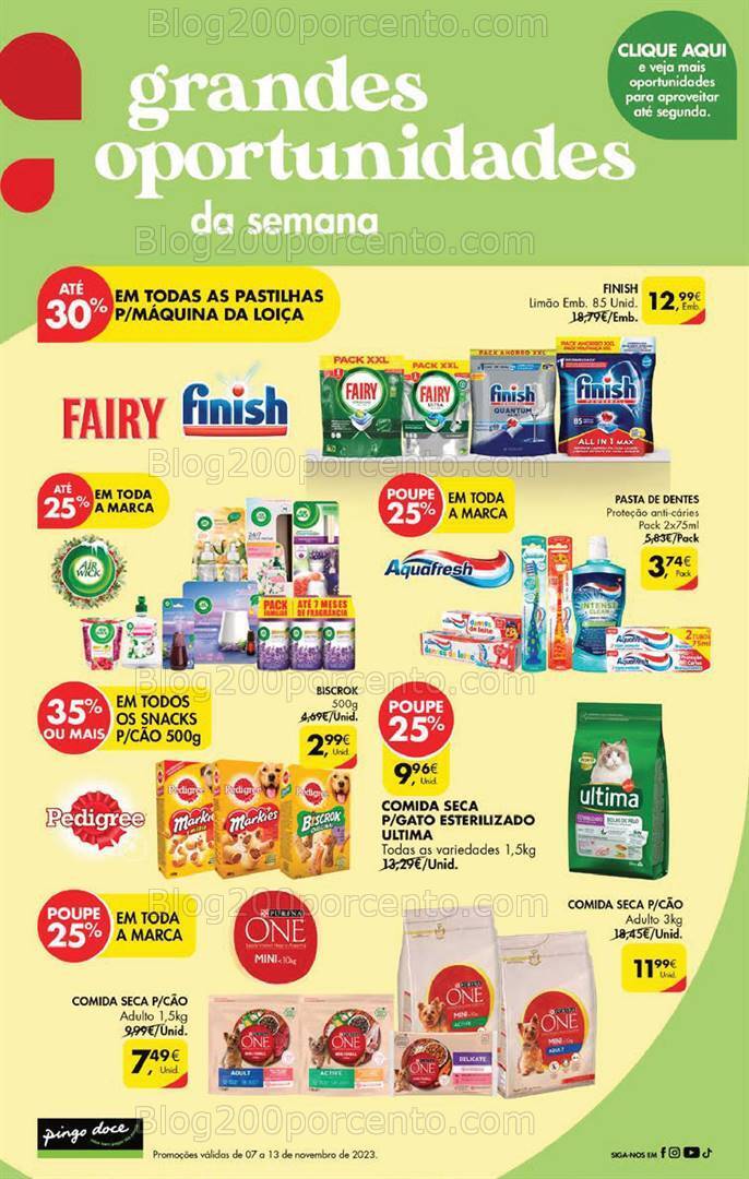 Antevisão Folheto PINGO DOCE Promoções Fim de Semana - 10 a 13 novembro