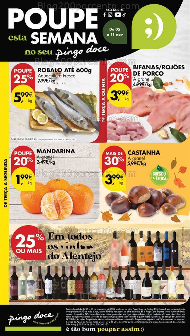 Antevisão Folheto PINGO DOCE Lojas Grandes Promoções de 5 a 11 novembro