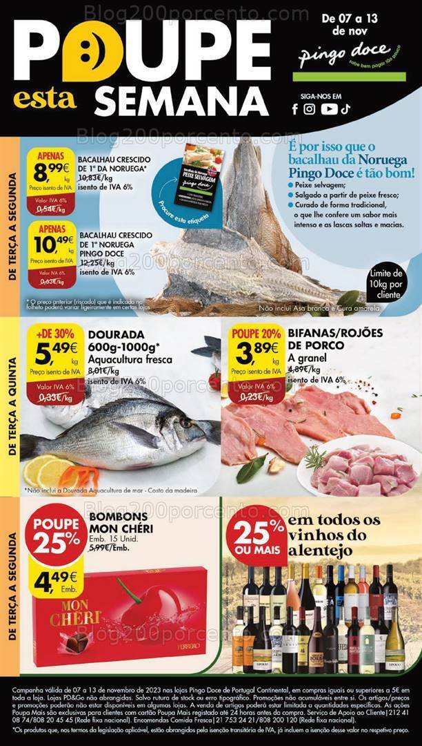 Antevisão Folheto PINGO DOCE Lojas Grandes Promoções de 7 a 13 novembro