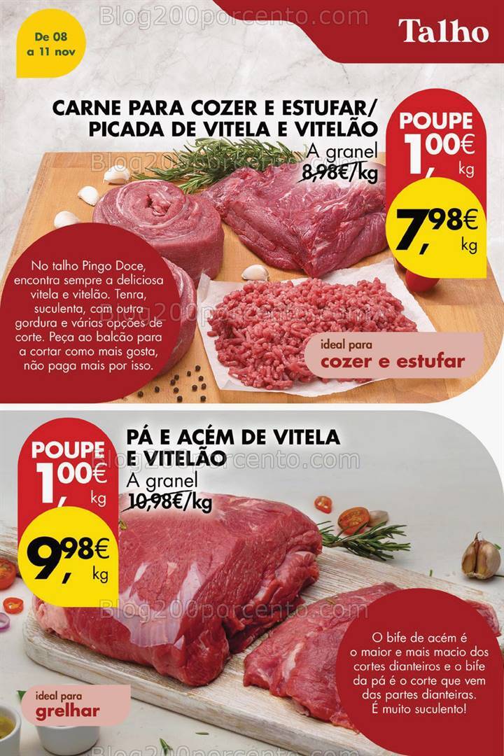 Antevisão Folheto PINGO DOCE Promoções Fim de Semana - 8 a 11 novembro