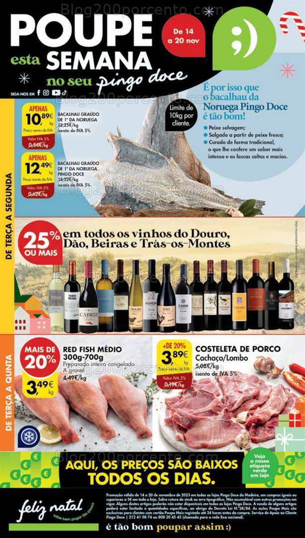 Antevisão Folheto PINGO DOCE Madeira Promoções de 14 a 20 novembro