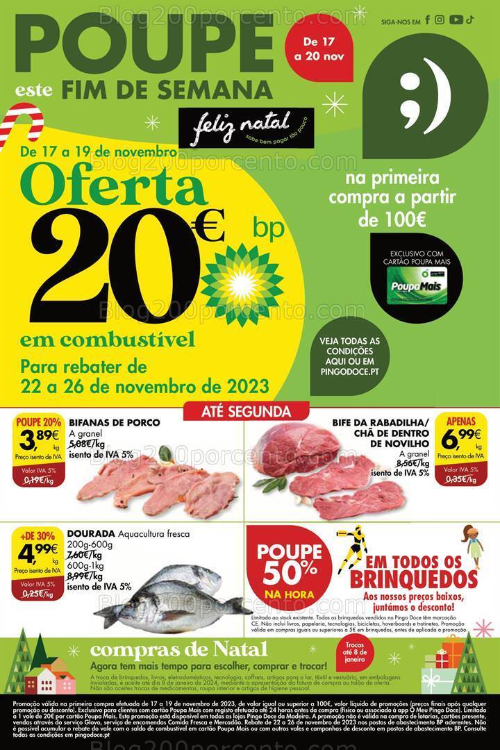Antevisão Folheto PINGO DOCE Promoções Fim de Semana - 17 a 20 novembro