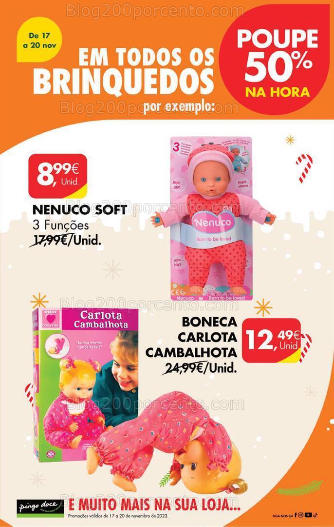 ALERTA - 50% desconto PINGO DOCE -Brinquedos Fim de Semana - 17 a 20 novembro