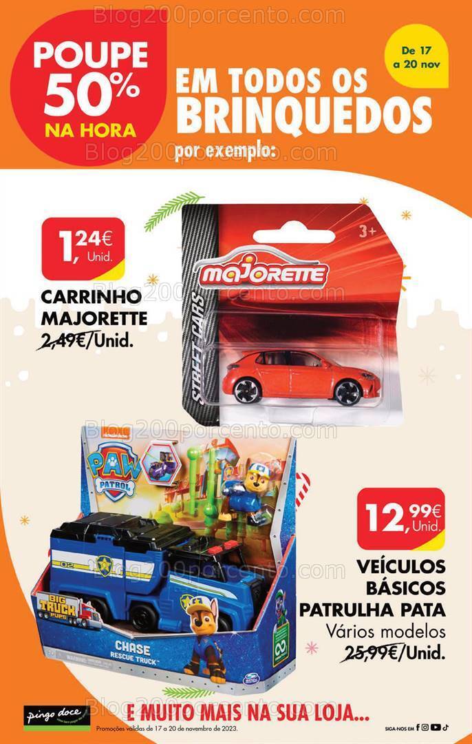ALERTA - 50% desconto PINGO DOCE -Brinquedos Fim de Semana - 17 a 20 novembro