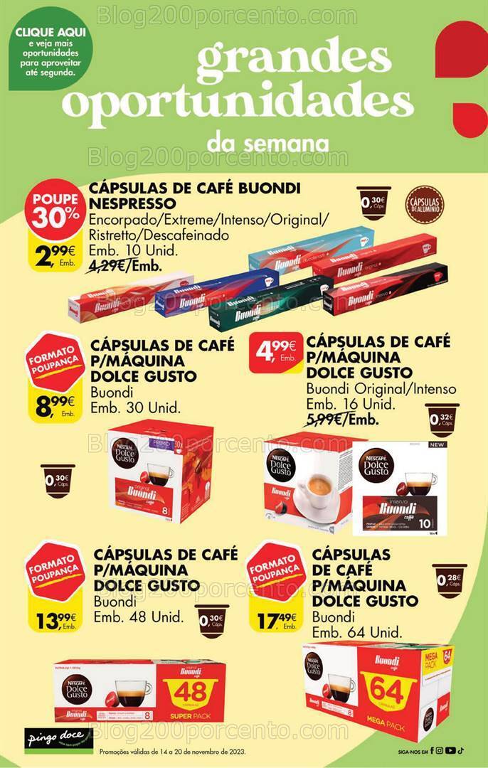 Antevisão Folheto PINGO DOCE Promoções Fim de Semana - 17 a 20 novembro