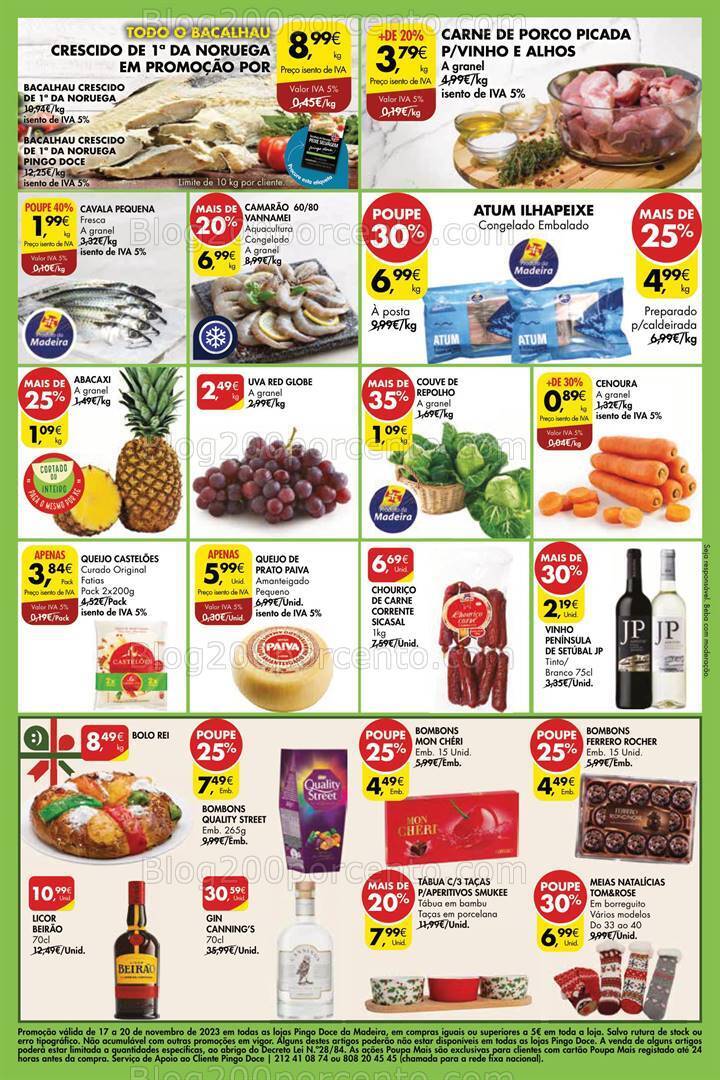 Antevisão Folheto PINGO DOCE Madeira Promoções Fim de Semana - 17 a 20 novembro
