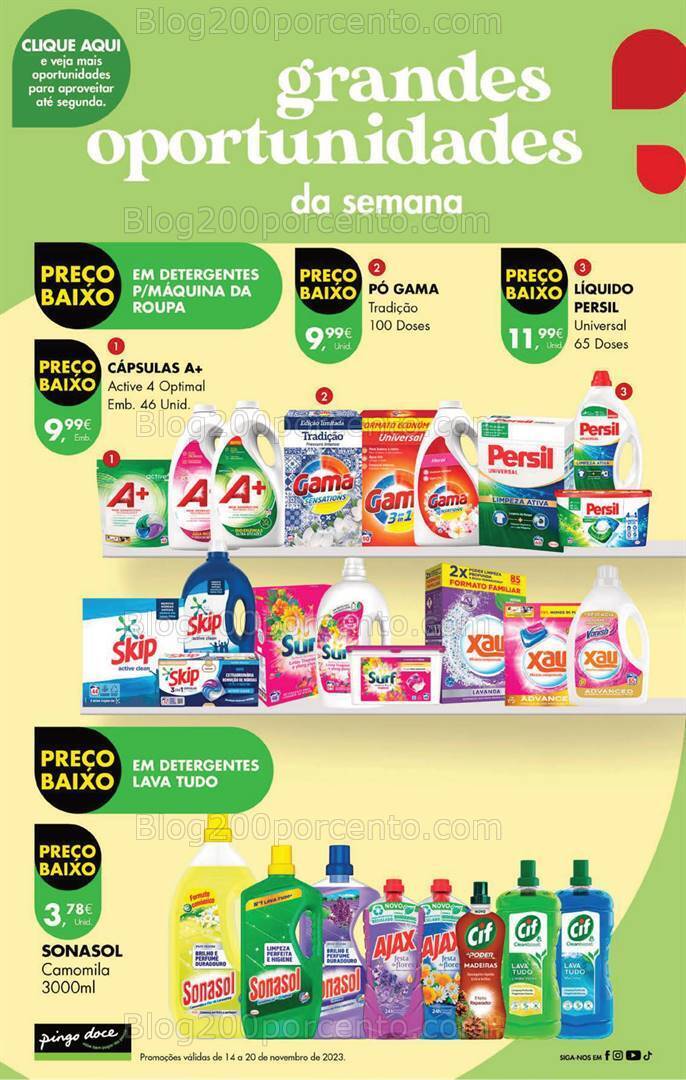 Antevisão Folheto PINGO DOCE Promoções Fim de Semana - 17 a 20 novembro