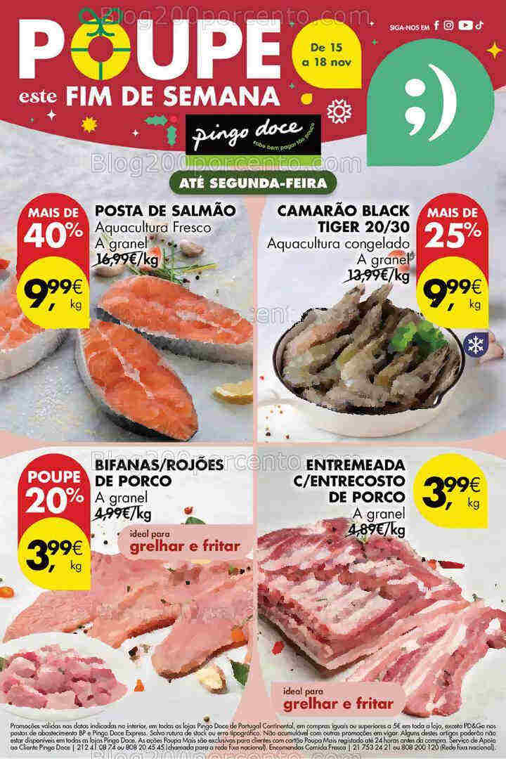Antevisão Folheto PINGO DOCE Promoções Fim de Semana - 15 a 17 novembro