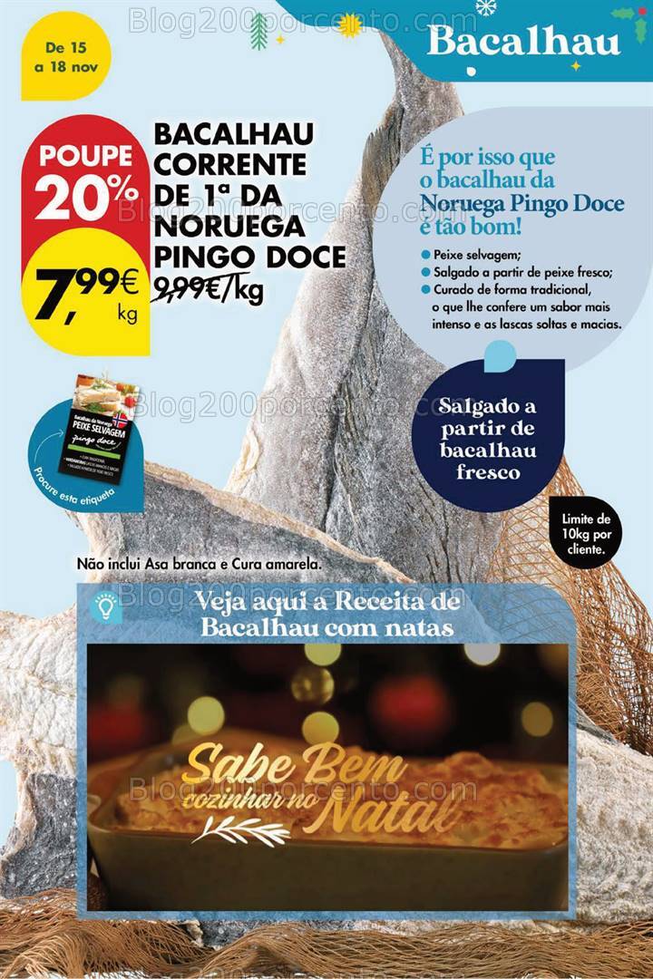 Antevisão Folheto PINGO DOCE Promoções Fim de Semana - 15 a 17 novembro