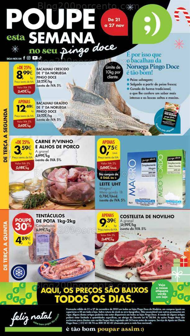 Antevisão Folheto PINGO DOCE Madeira Promoções de 21 a 27 novembro