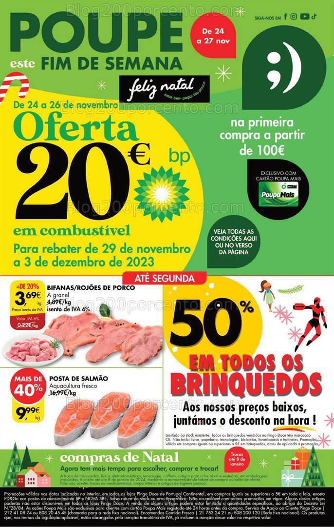 Antevisão Folheto PINGO DOCE Promoções Fim de Semana - 24 a 27 novembro
