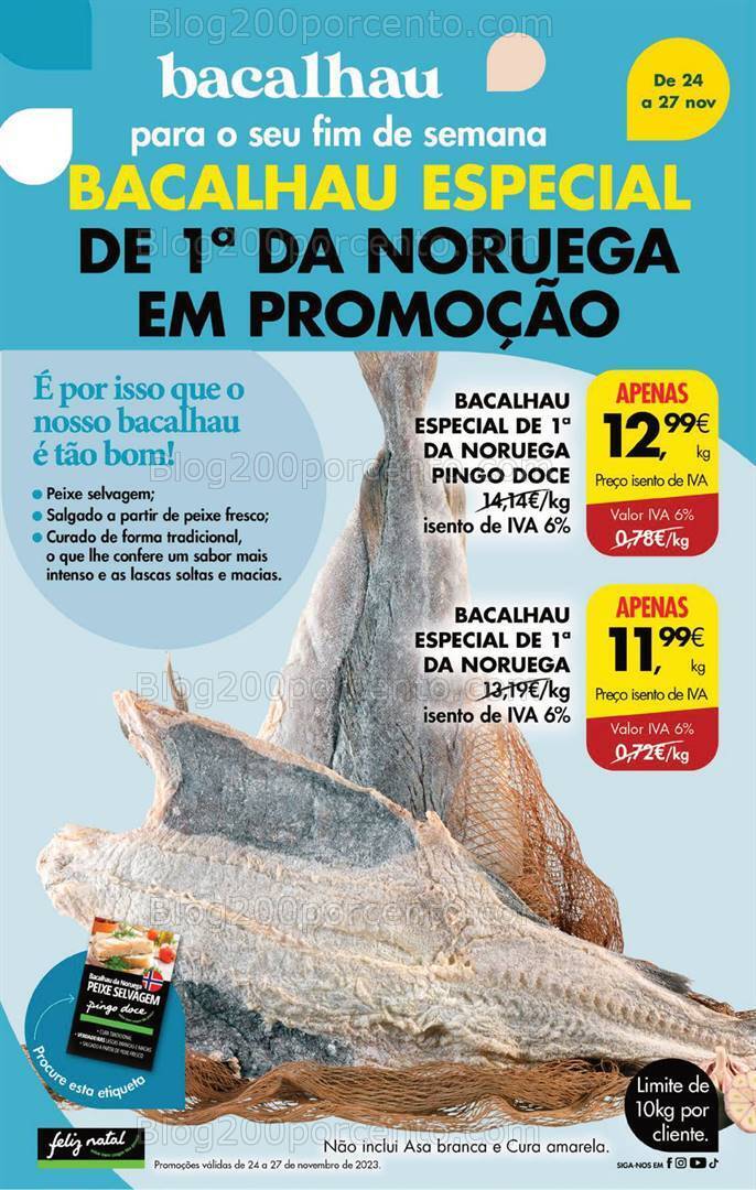 Antevisão Folheto PINGO DOCE Promoções Fim de Semana - 24 a 27 novembro
