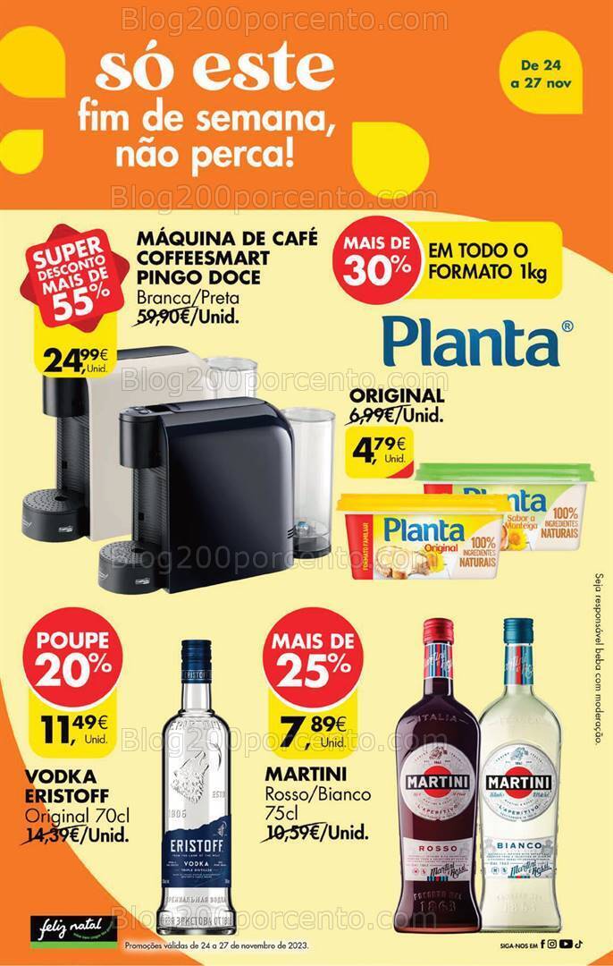 Antevisão Folheto PINGO DOCE Promoções Fim de Semana - 24 a 27 novembro