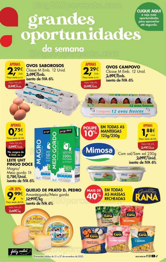 Antevisão Folheto PINGO DOCE Promoções Fim de Semana - 24 a 27 novembro