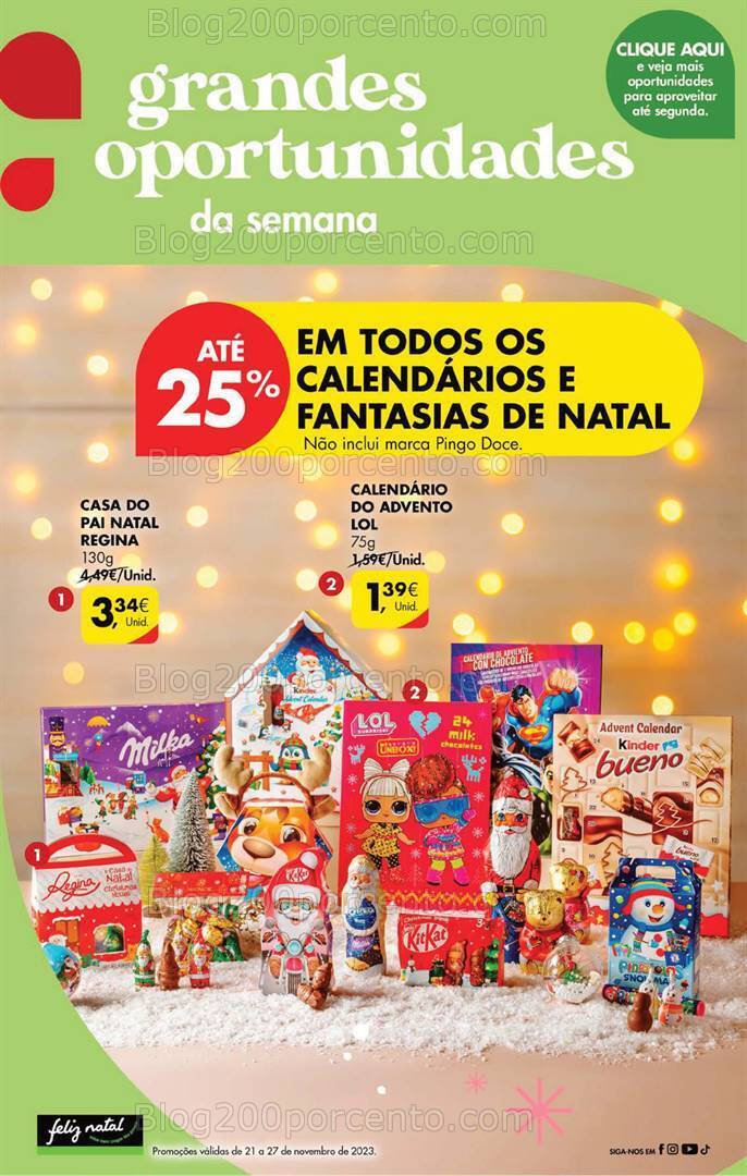 Antevisão Folheto PINGO DOCE Promoções Fim de Semana - 24 a 27 novembro