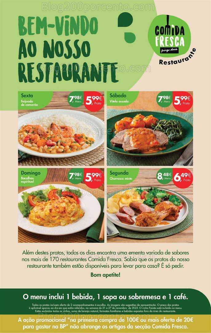 Antevisão Folheto PINGO DOCE Promoções Fim de Semana - 24 a 27 novembro