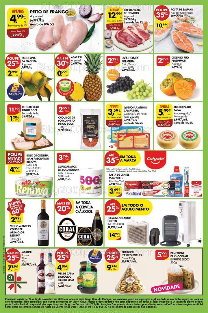 Antevisão Folheto PINGO DOCE Madeira Promoções Fim de Semana - 24 a 27 novembro