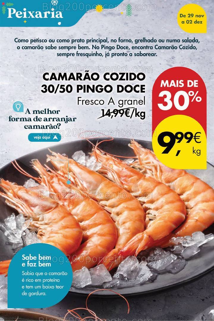 Antevisão Folheto PINGO DOCE Promoções Fim de Semana - 30 novembro a 1 dezembro