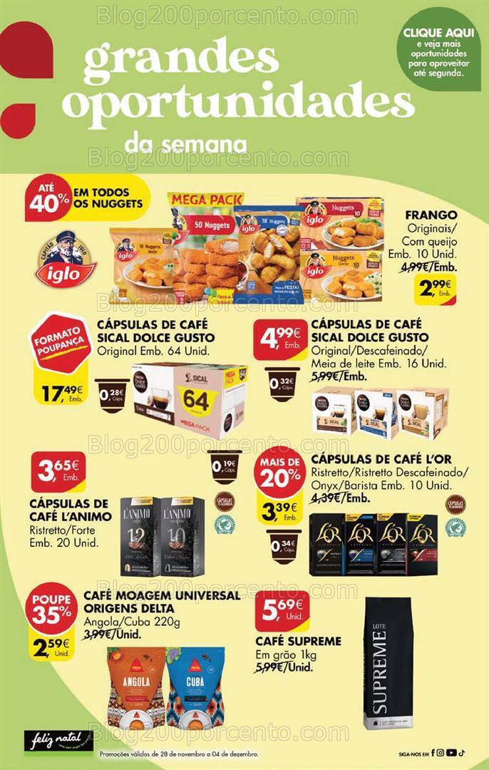 Antevisão Folheto PINGO DOCE Promoções Fim de Semana - 1 a 4 dezembro