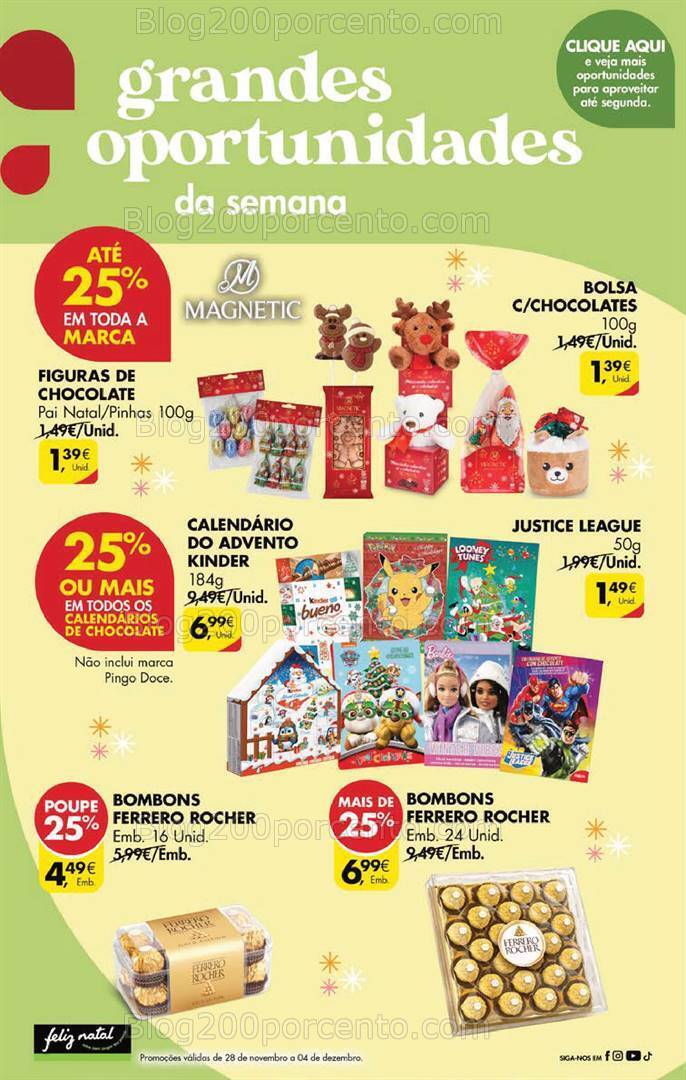 Antevisão Folheto PINGO DOCE Promoções Fim de Semana - 1 a 4 dezembro