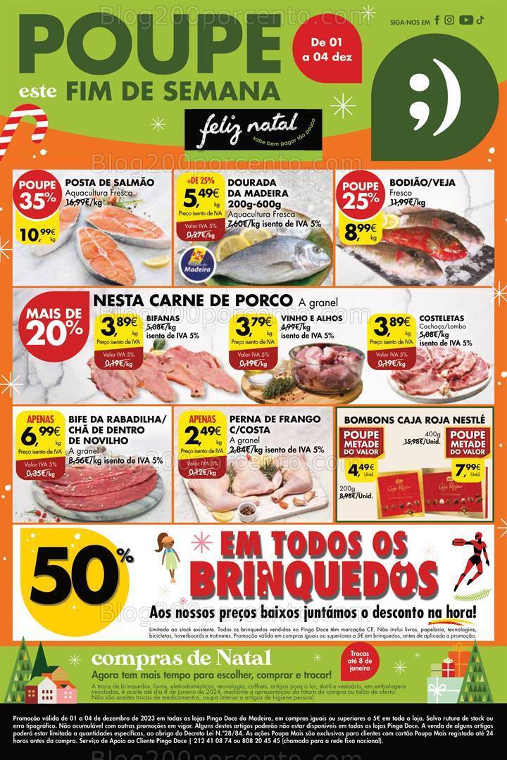 Antevisão Folheto PINGO DOCE Madeira Promoções Fim de Semana - 1 a 4 dezembro