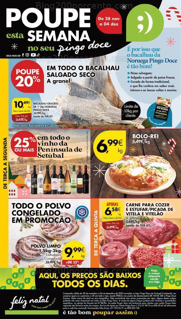 Antevisão Folheto PINGO DOCE Açores Promoções de 28 novembro a 4 dezembro