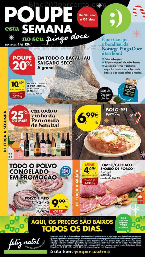 Antevisão Folheto PINGO DOCE Madeira Promoções de 28 novembro a 4 dezembro