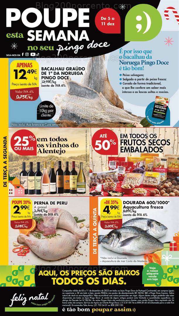 Antevisão Folheto PINGO DOCE Lojas Grandes Promoções de 5 a 11 dezembro