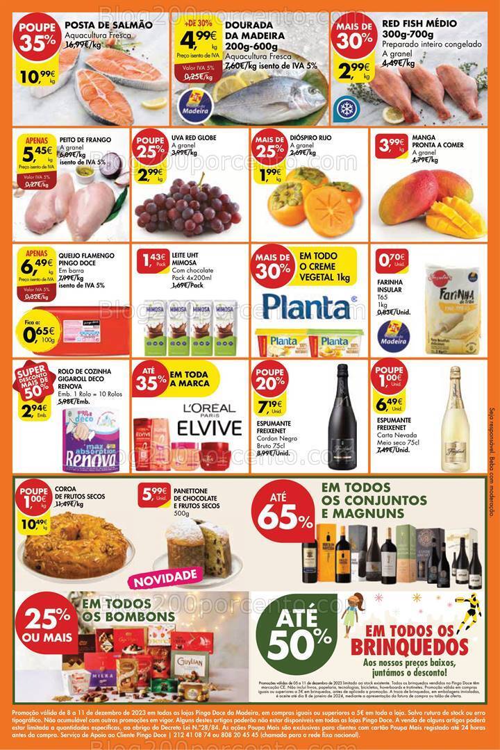 Antevisão Folheto PINGO DOCE Madeira Promoções Fim de Semana - 8 a 11 dezembro