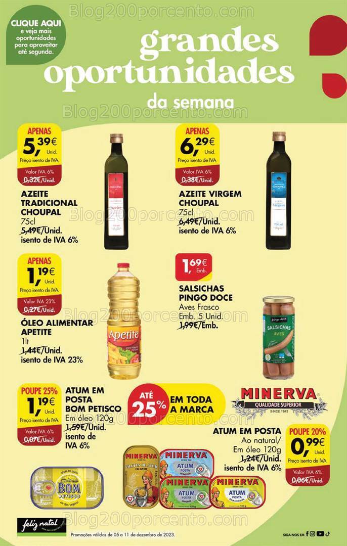 Antevisão Folheto PINGO DOCE Promoções Fim de Semana - 8 a 11 dezembro