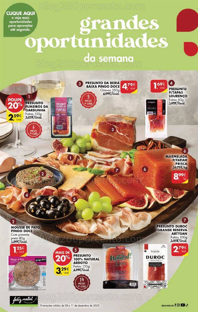 Antevisão Folheto PINGO DOCE Promoções Fim de Semana - 8 a 11 dezembro