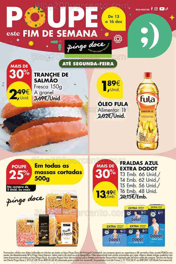 Antevisão Folheto PINGO DOCE Promoções Fim de Semana - 13 a 16 dezembro