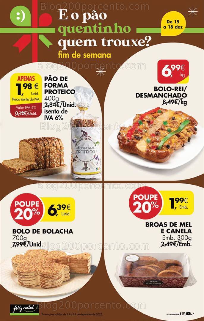 Antevisão Folheto PINGO DOCE Promoções Fim de Semana - 15 a 18 dezembro