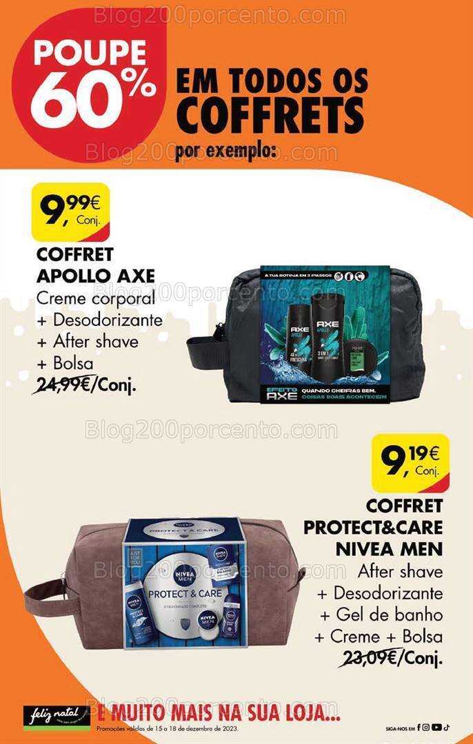 ALERTA - 60% desconto PINGO DOCE Todos os Coffrets - 15 a 18 dezembro