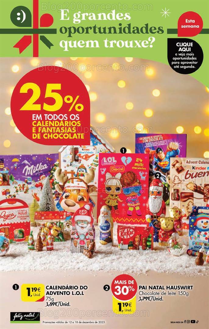 Antevisão Folheto PINGO DOCE Promoções Fim de Semana - 15 a 18 dezembro