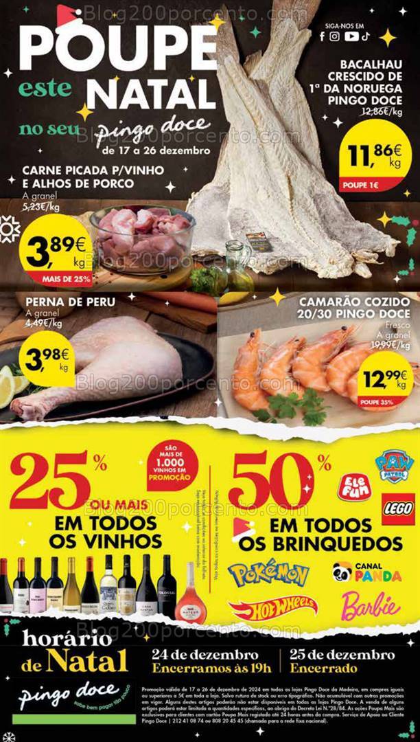 Antevisão Folheto PINGO DOCE Madeira Promoções de 17 a 26 dezembro