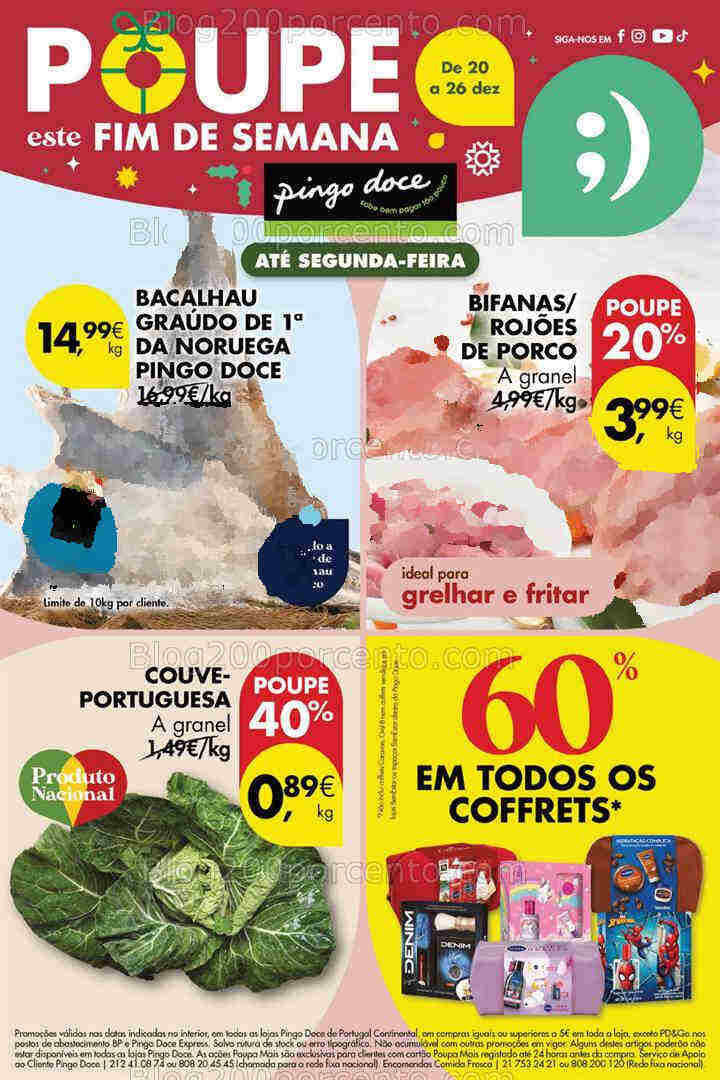Antevisão Folheto PINGO DOCE Promoções Fim de Semana - 20 a 26 dezembro