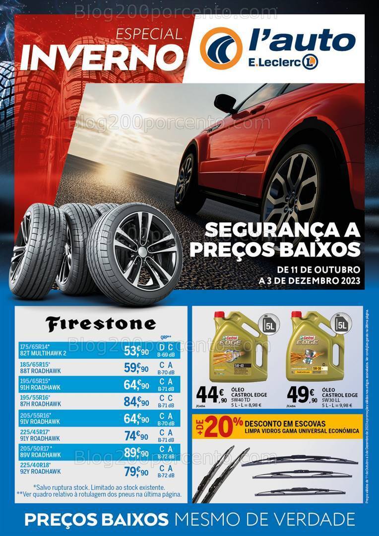 Antevisão Folheto E-LECLERC Auto Promoções de 11 outubro a 3 dezembro